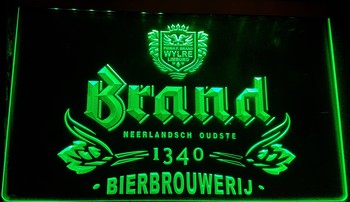 Brand bier groene led lamp