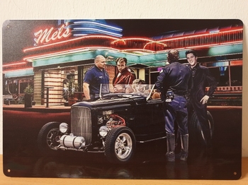 Mels diner beroemdheden hot rod elvis james dean metale