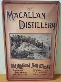 Macallan distillery metalen reclamebord RELIEF