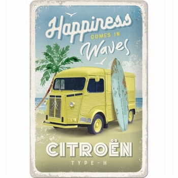 Citroën type H Happines waves metalen reliëf bord