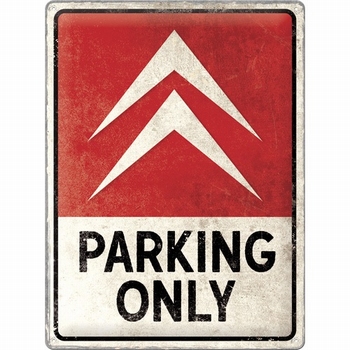 Citroën Parking only metalen reclamebord relief