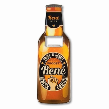 Rene metalen bieropener met magneet