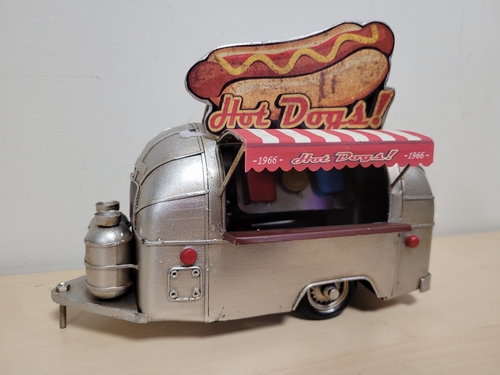 Foodtruck hotdog caravan metalen modelauto