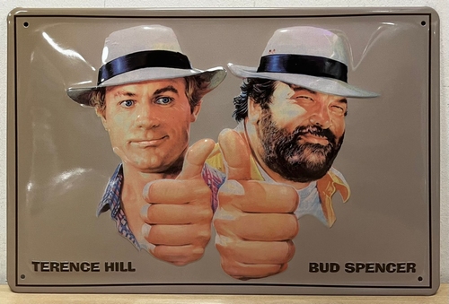 Terence Hill Bud Spencer metalen wandbord