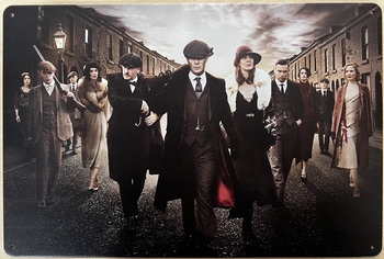 Peaky Blinders Familie straat wandbordvan metaal 30x20