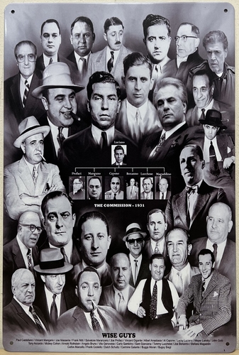 Wiseguys Maffia Gangster collage wandbord metaal