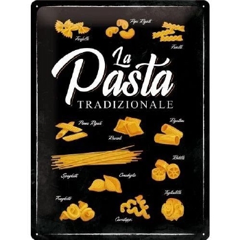 Pasta tradizionale metalen relief bord