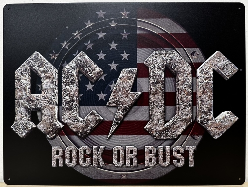 ACDC Rock or Bust metalen wandbord