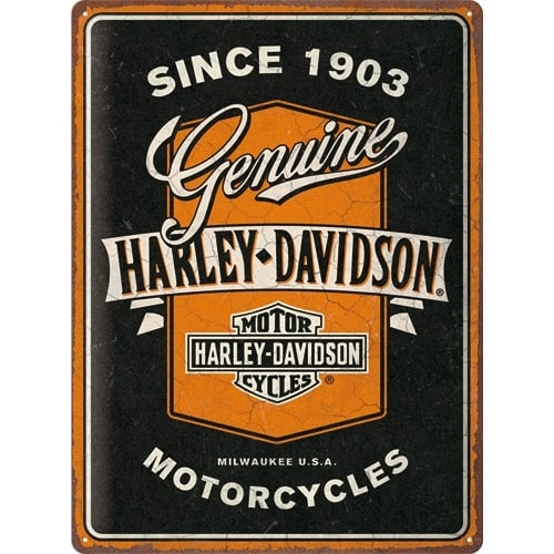 Harley Davidson genuine motorcycles reclamebord