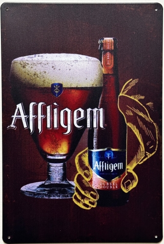 Affligem Bier reclamebord van metaal