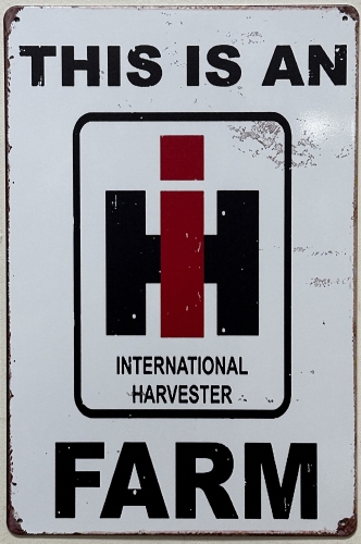 International Harvester Farm Logo reclamebord