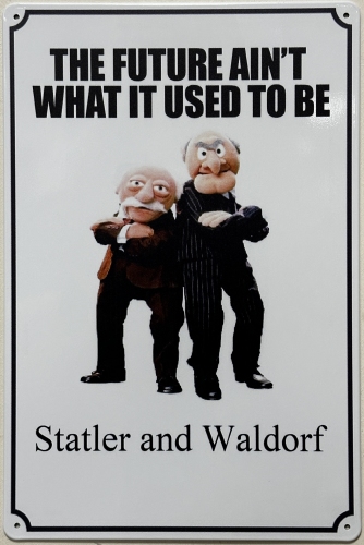 Muppets Statler en Waldorf The Future reclamebord