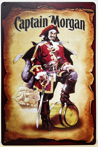 Captain Morgan Rum Piraat reclamebord van metaal