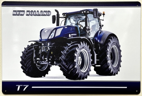 New Holland Tractor T7 reclamebord van metaal