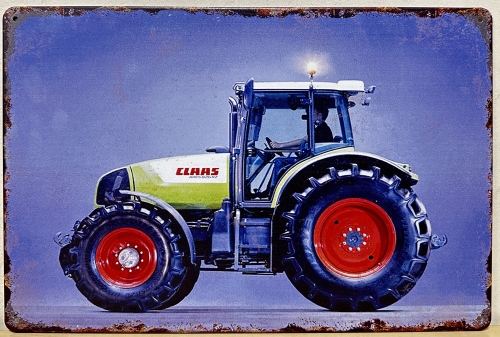 Claas tractor old look reclamebord van metaal