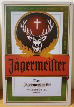 Jagermeister logoreclamebord van metaal