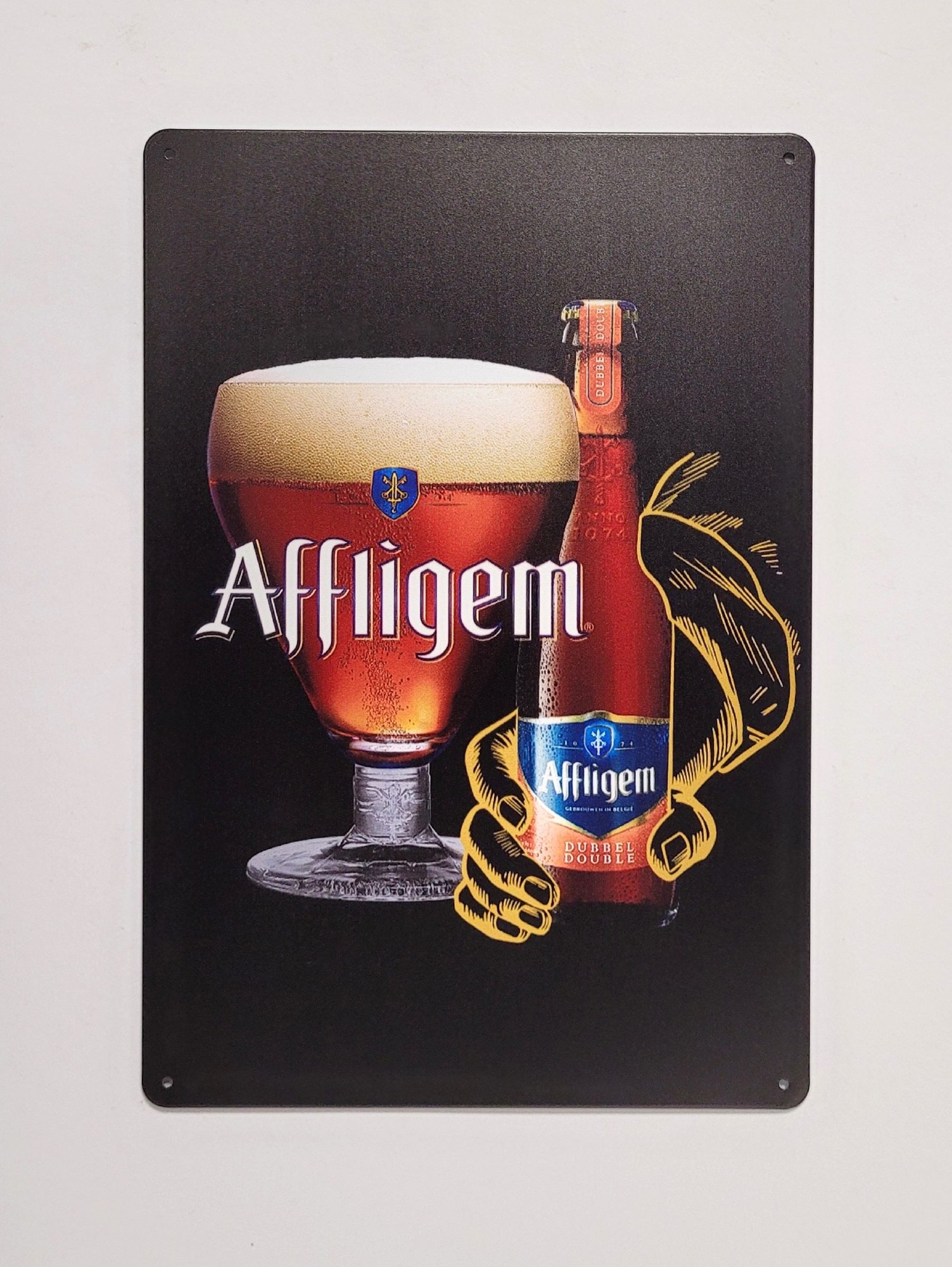 Affligem Bier reclamebord van metaal