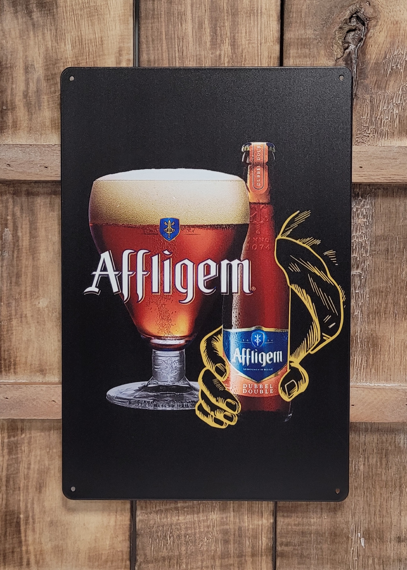 Affligem Bier reclamebord van metaal