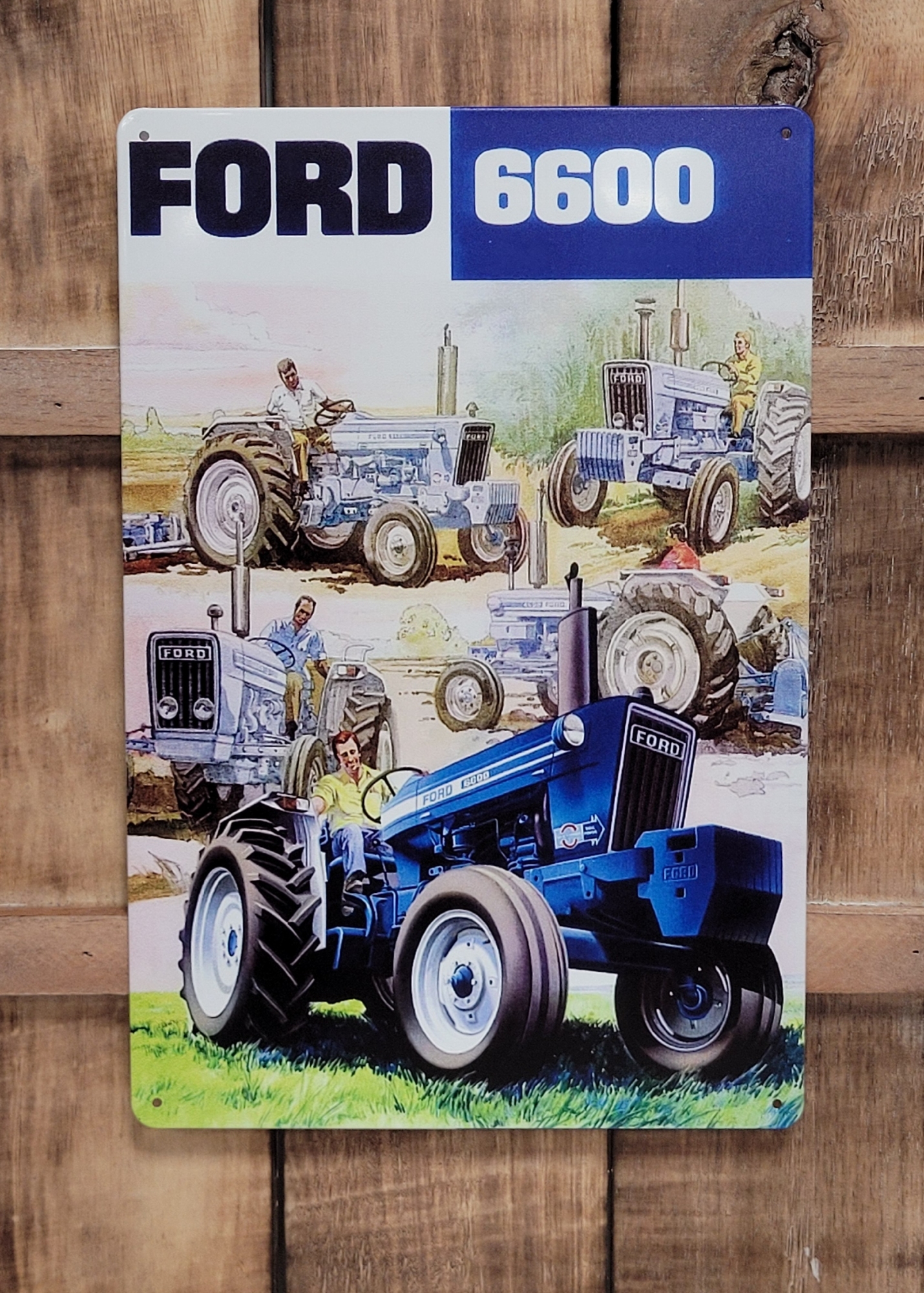 Ford 6600 tractor reclamebord van metaal