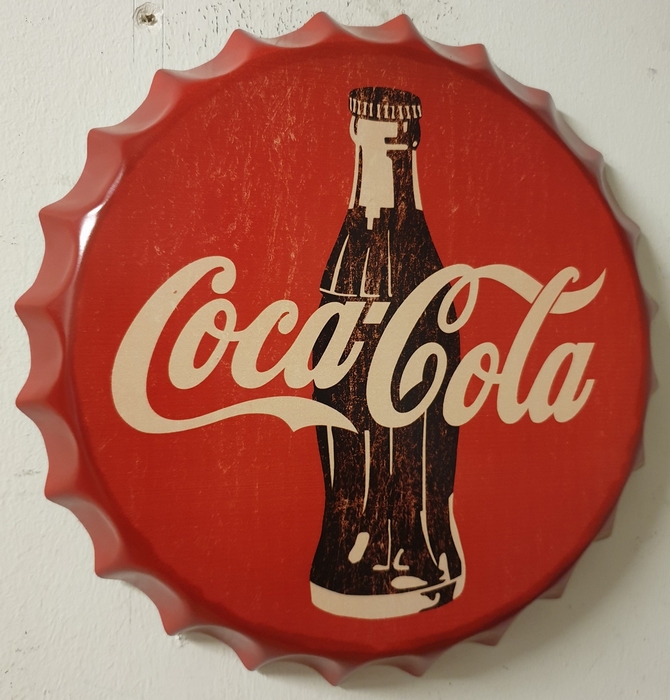 ventilator hulp Liever Coca cola Dop metalen botle cap - 35 cm